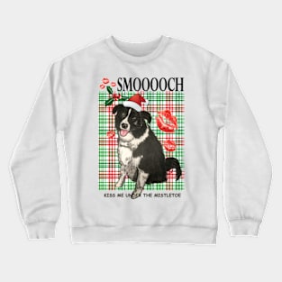 Kiss Me Under The Mistletoe Border Collie Crewneck Sweatshirt